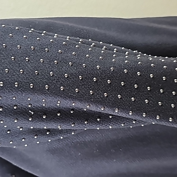 ZARA Woman Bloggers Fave Wool Blend Navy Silver Studded Coat in XS - Picture 10 of 13